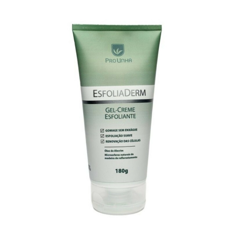 EsfoliaDerm 180g Pro Unha - Esfoliante Facial com Microesferas Naturais e Ação Hidratante